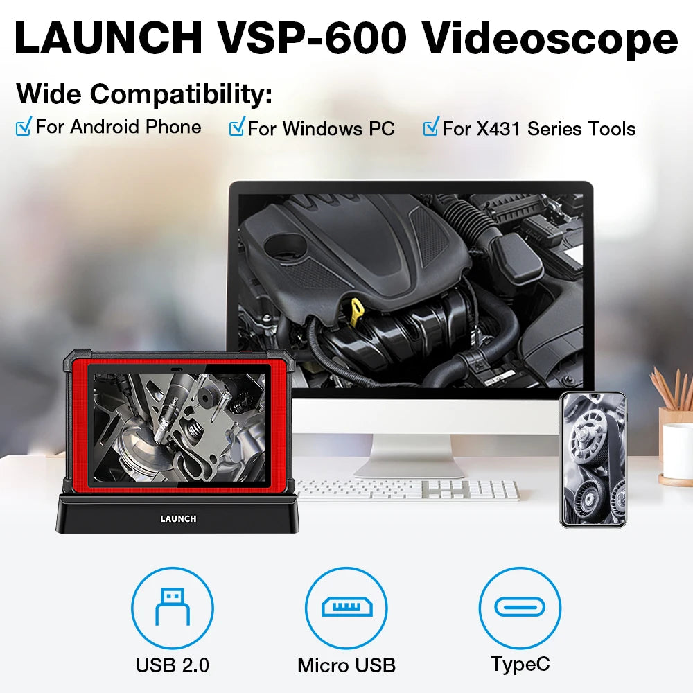Launch VSP-600 Inspection Camera Borescope for Hard Reach