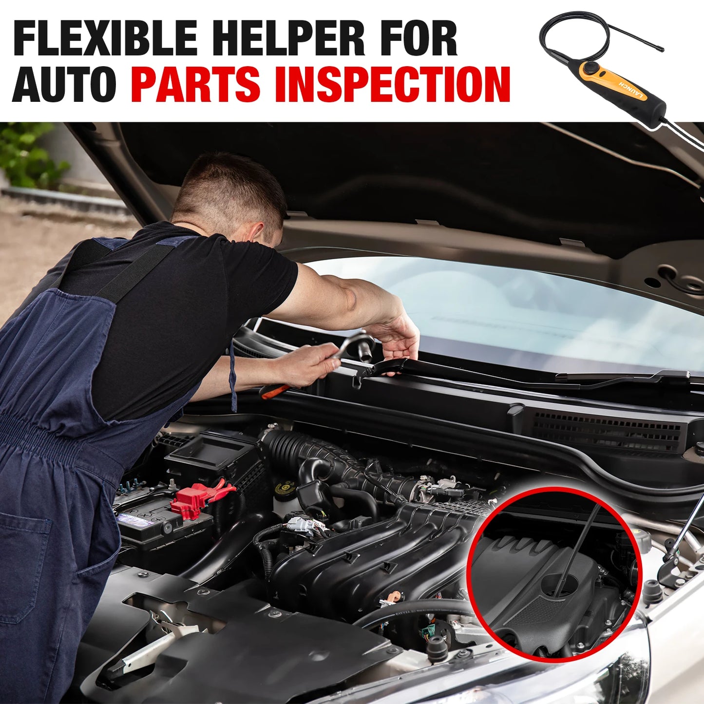 Launch VSP-600 Inspection Camera Borescope for Hard Reach