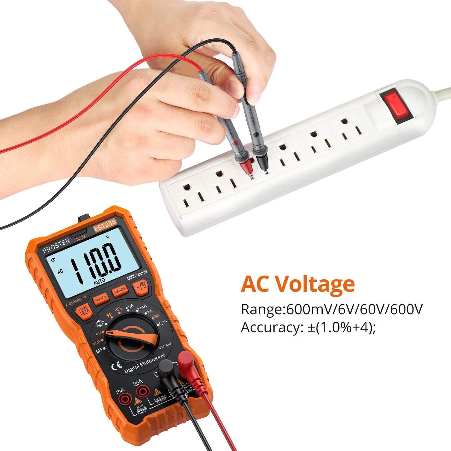Hign-concerned Digital Multimeter 6000 Counts TRMS NCV