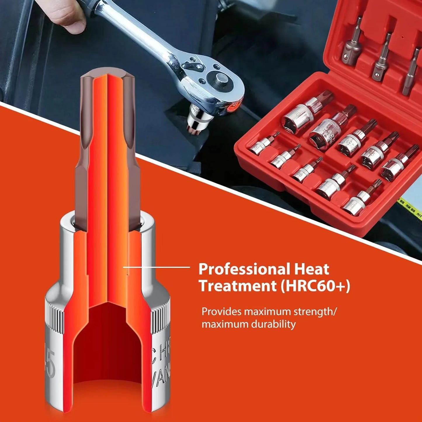 HignConcerned Chemical 15 Piece TX Star Bit Socket S2 Steel