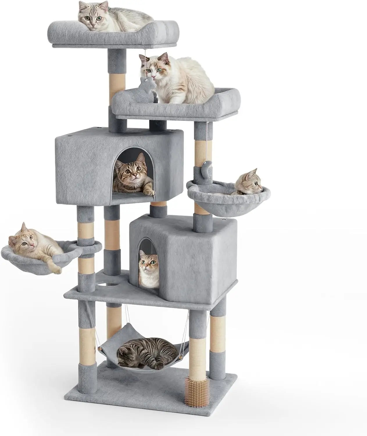 HUANZHUANG Cat Tree Tower With Toy And Scratching Posts
