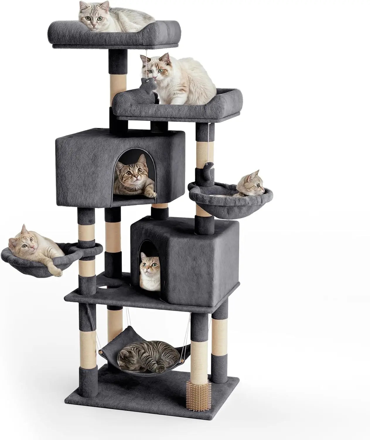 HUANZHUANG Cat Tree Tower With Toy And Scratching Posts