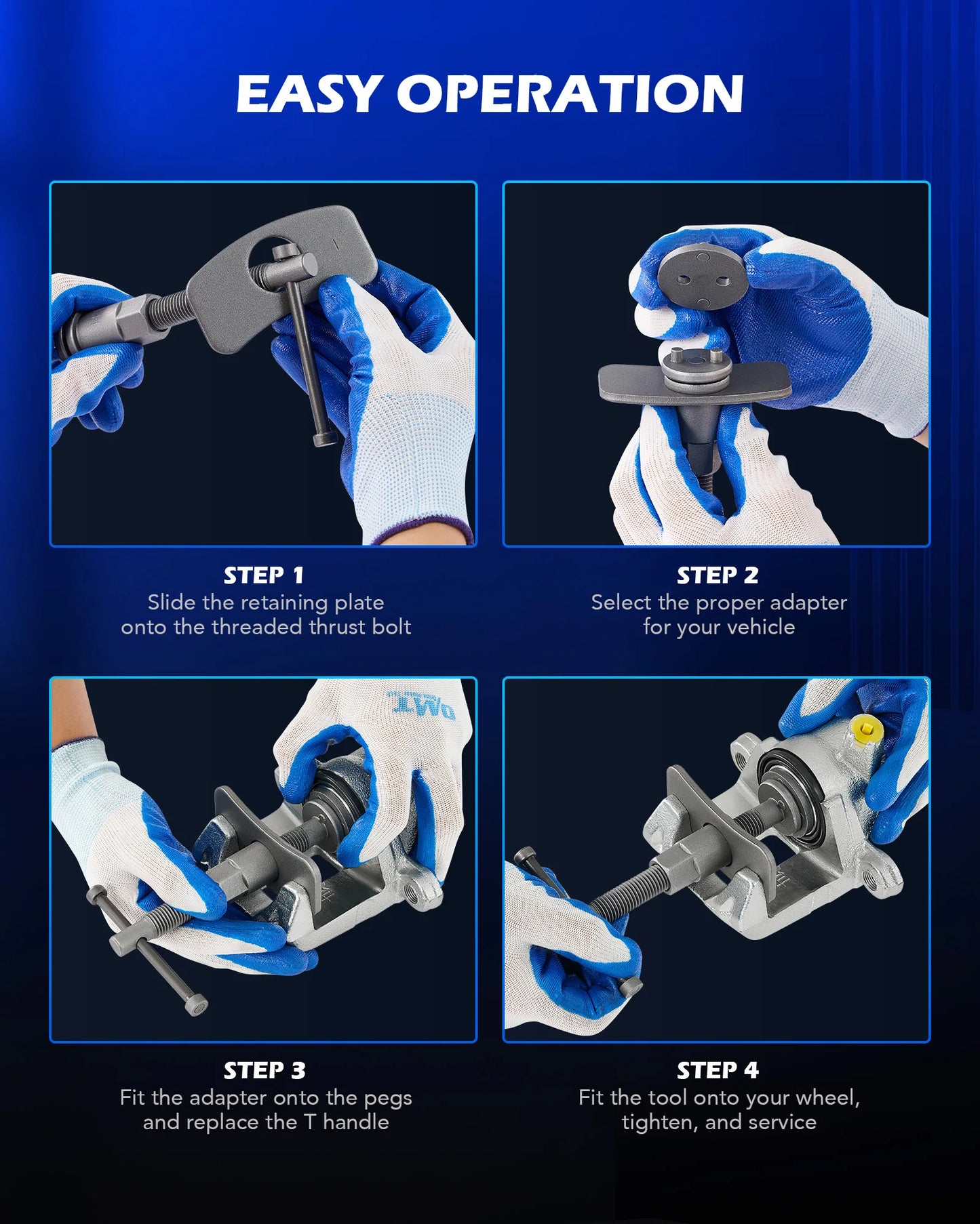 OMT Universal Disc Brake Caliper Tool Kit Wind Back Hooks