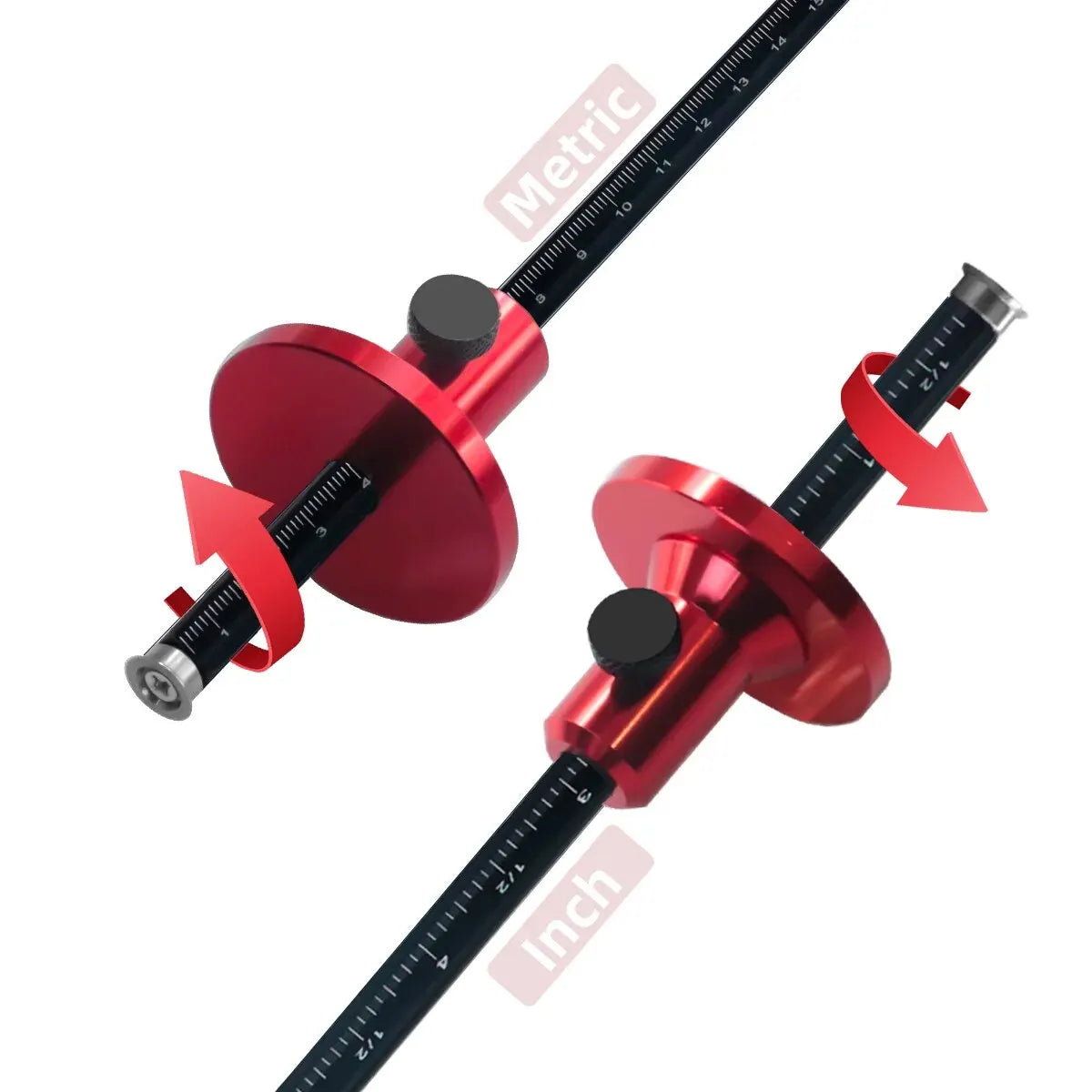 GDART Wheel Marking Gauge Woodworking Scriber Inch MM Scale