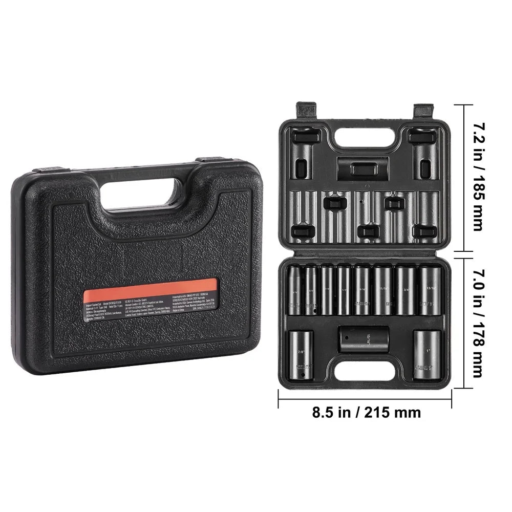 Hign-concerned CR V Impact Socket Set for High Torque