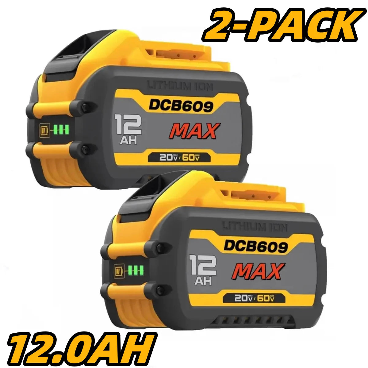 BlawhiHignconcerned 12.0Ah Dewalt FlexVolt Battery DCB609