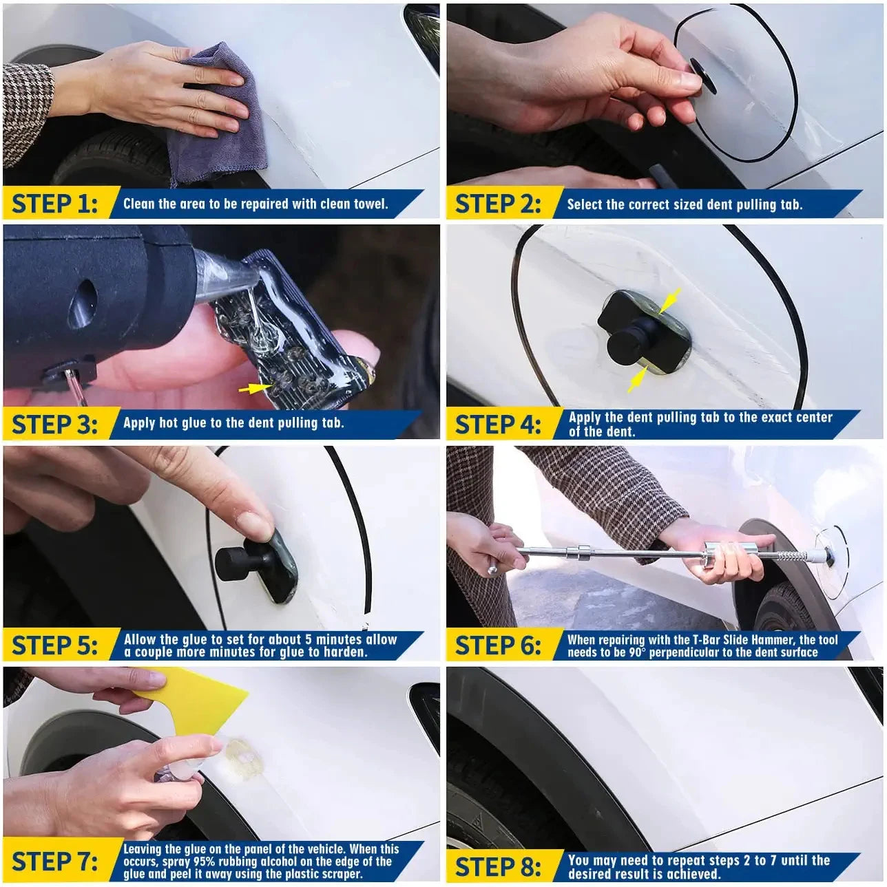 PDR Auto Paintless Dent Removal Tool Kit