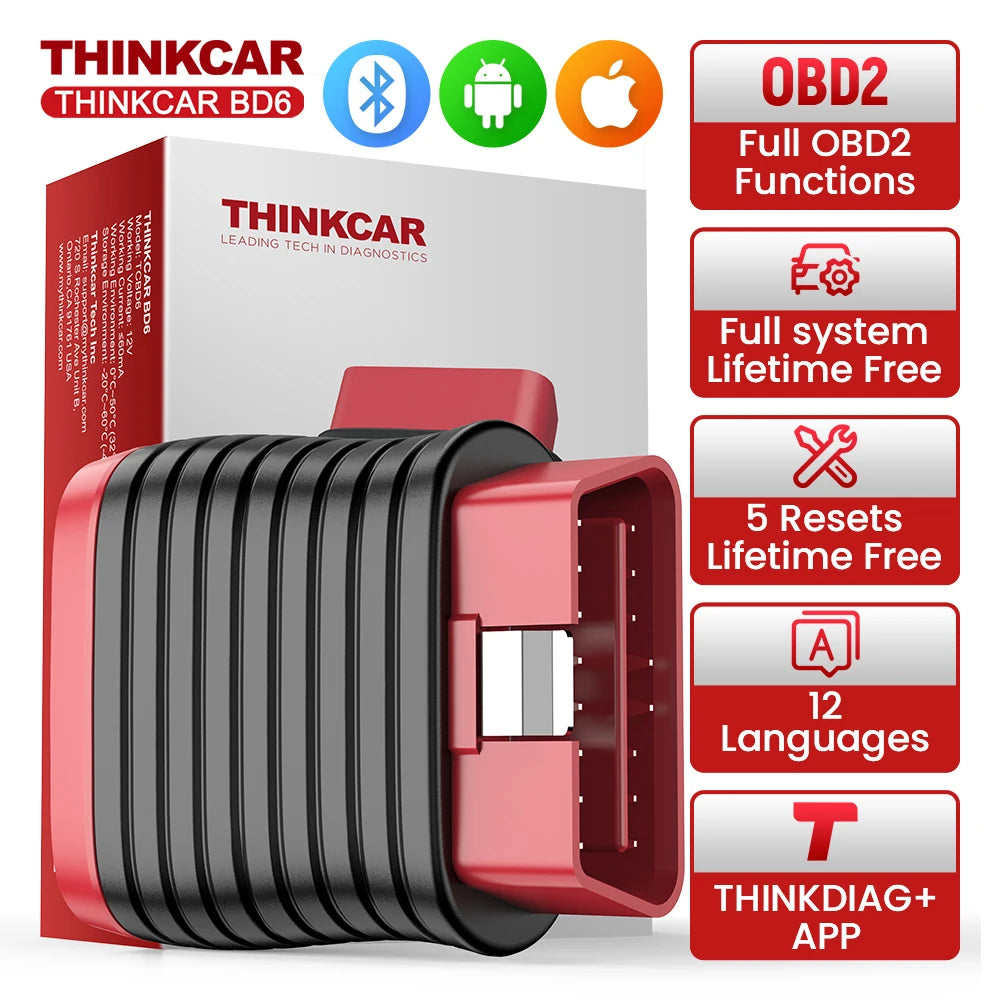 Thinkcar BD6 OBD2 Scanner Bluetooth All System Diagnostic Tool