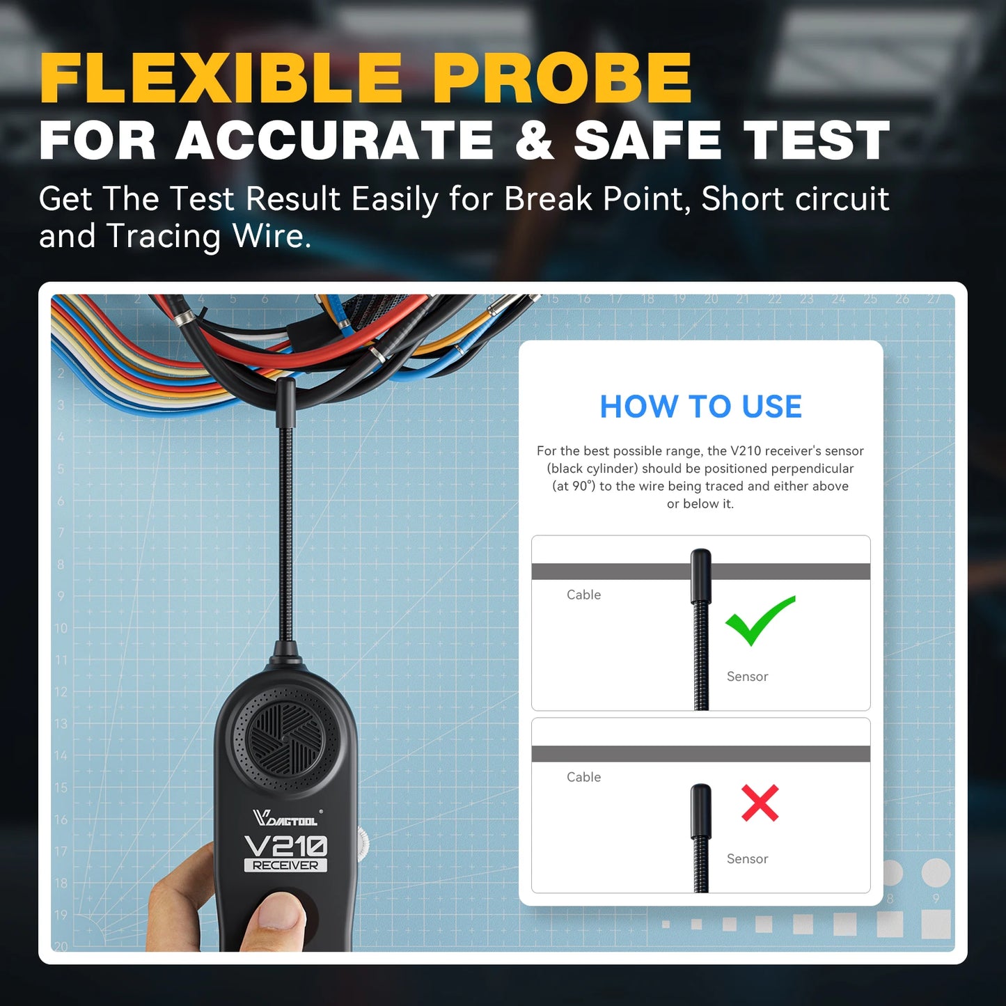 VDIAGTOOL V210 Automotive Circuit Tester 6V-42V Finder