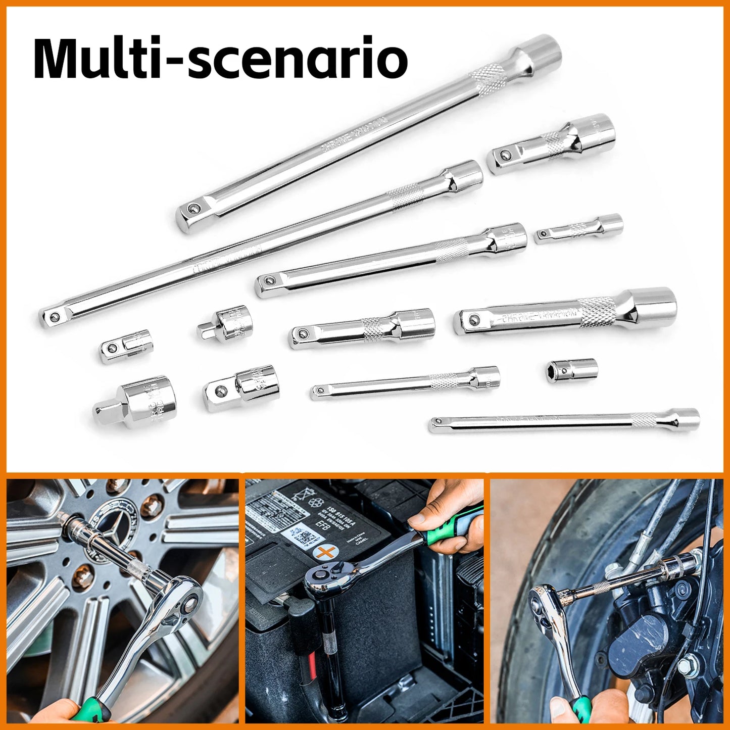 NIUXIANG 14pcs Impact Drive Extension And Socket Adapter Set