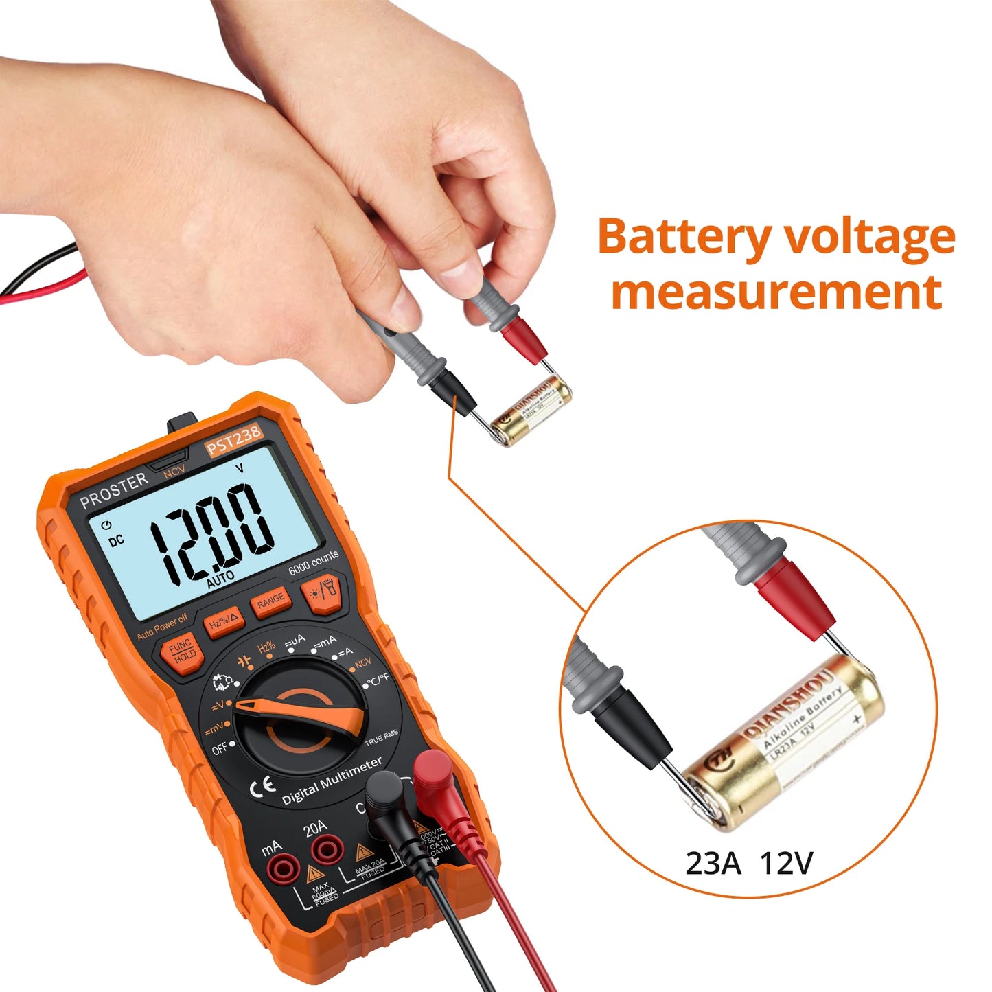 Hign-concerned Digital Multimeter 6000 Counts TRMS NCV