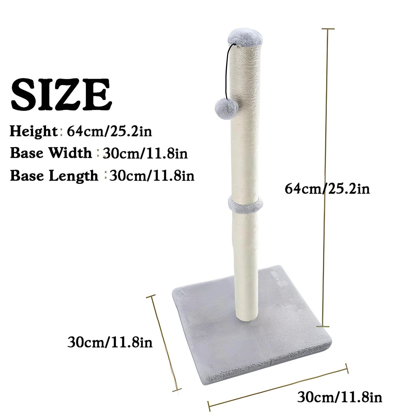 Sisal Double Tier Cat Scratching Post For Indoor Cats