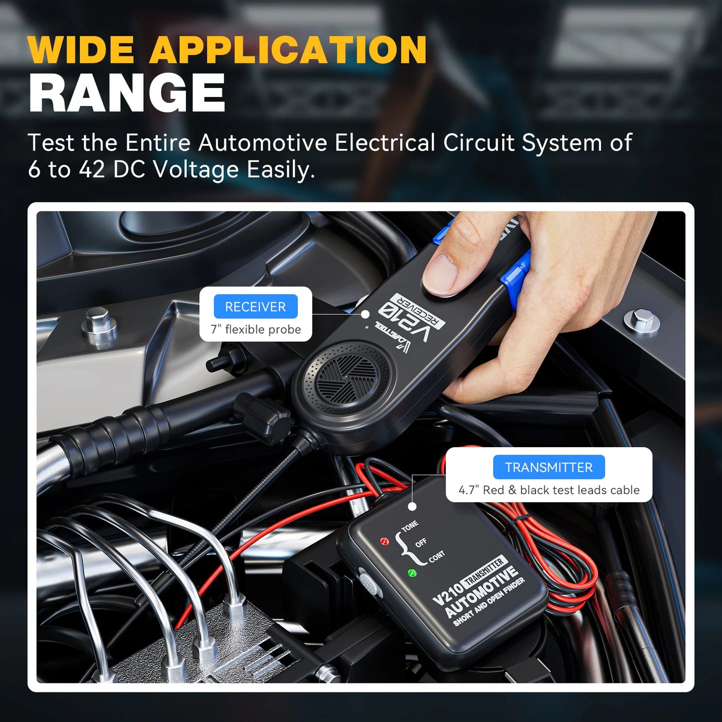 VDIAGTOOL V210 Automotive Circuit Tester 6V-42V Finder