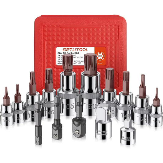HignConcerned Chemical 15 Piece TX Star Bit Socket S2 Steel