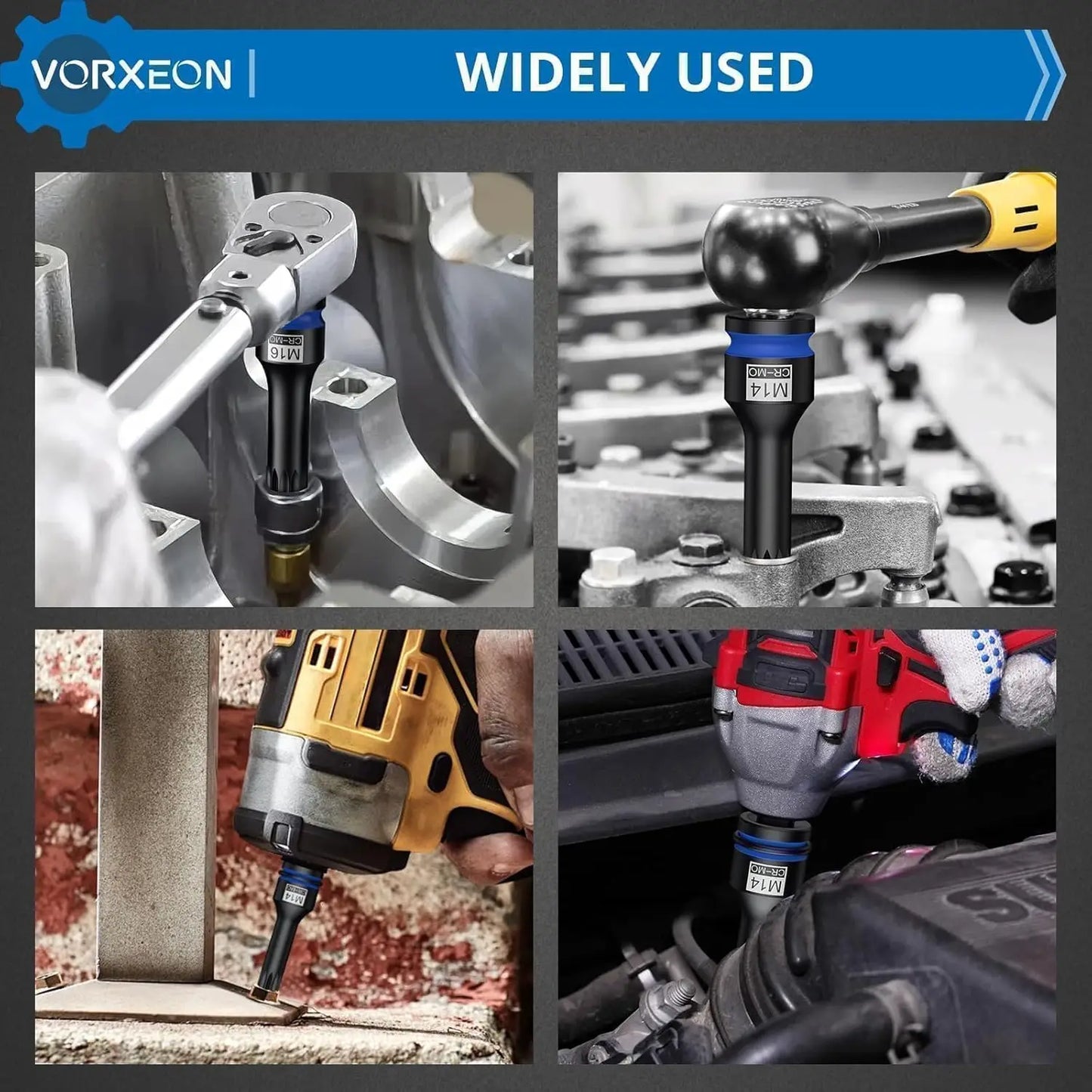 Hign-concerned XZN Triple Square Bit Socket Set 42CRMO ChromiumMolybdenumAlloy Machining