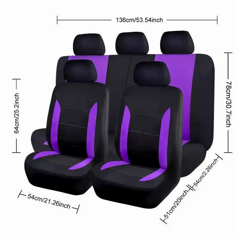 Women's Car Interior 37-Piece Set Seat Covers and Accessories