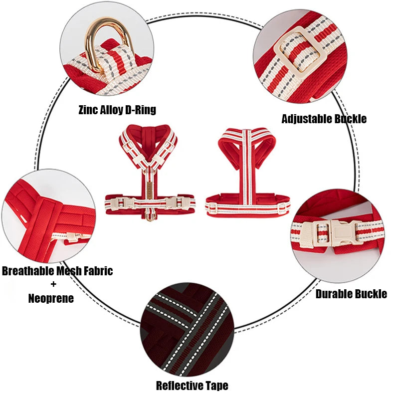 Choice Adjustable Y Shaped Dog Harness Reflective Straps For Puppy