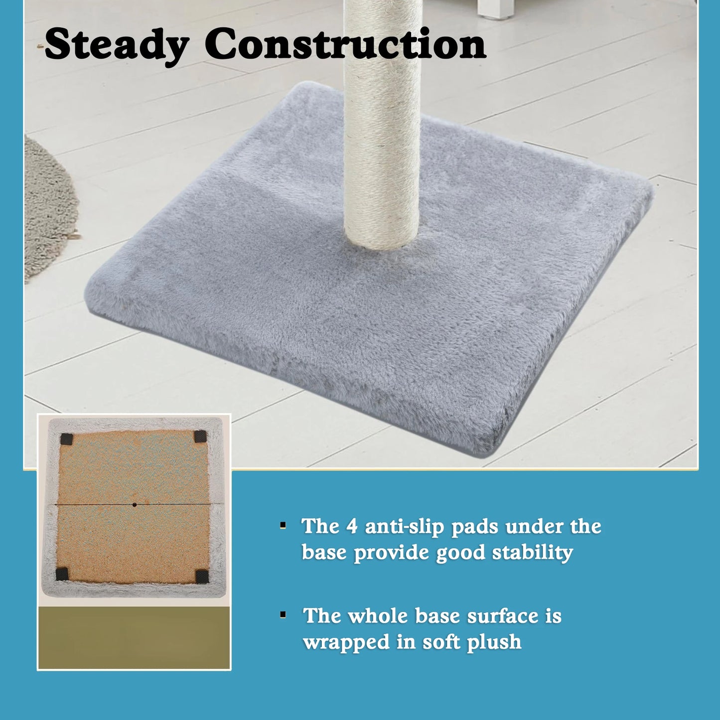 Sisal Double Tier Cat Scratching Post For Indoor Cats