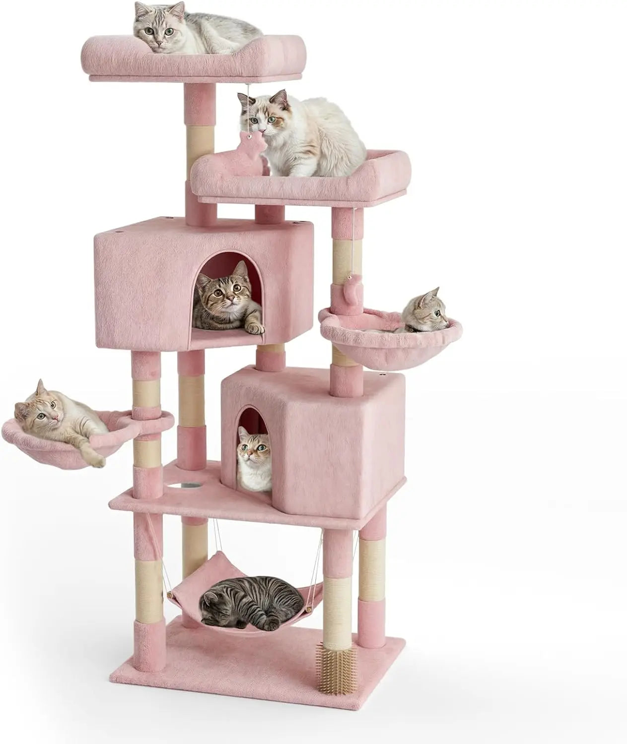 HUANZHUANG Cat Tree Tower With Toy And Scratching Posts