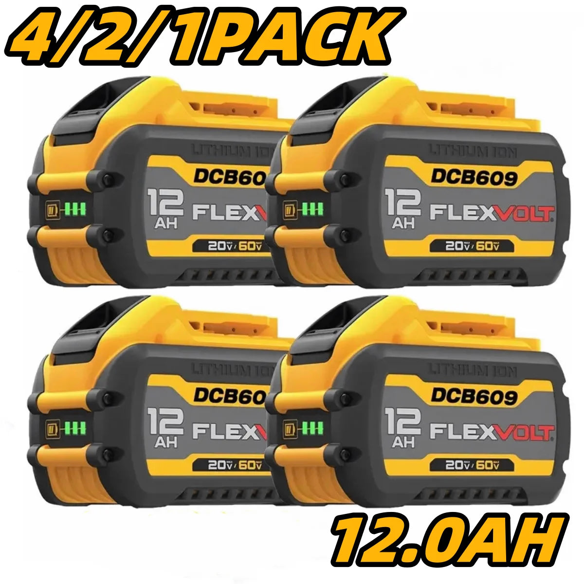 BlawhiHignconcerned 12.0Ah Dewalt FlexVolt Battery DCB609