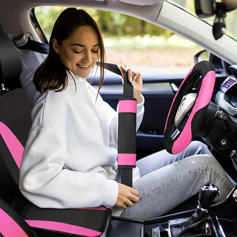 Women's Car Interior 37-Piece Set Seat Covers and Accessories